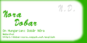 nora dobar business card