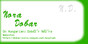 nora dobar business card